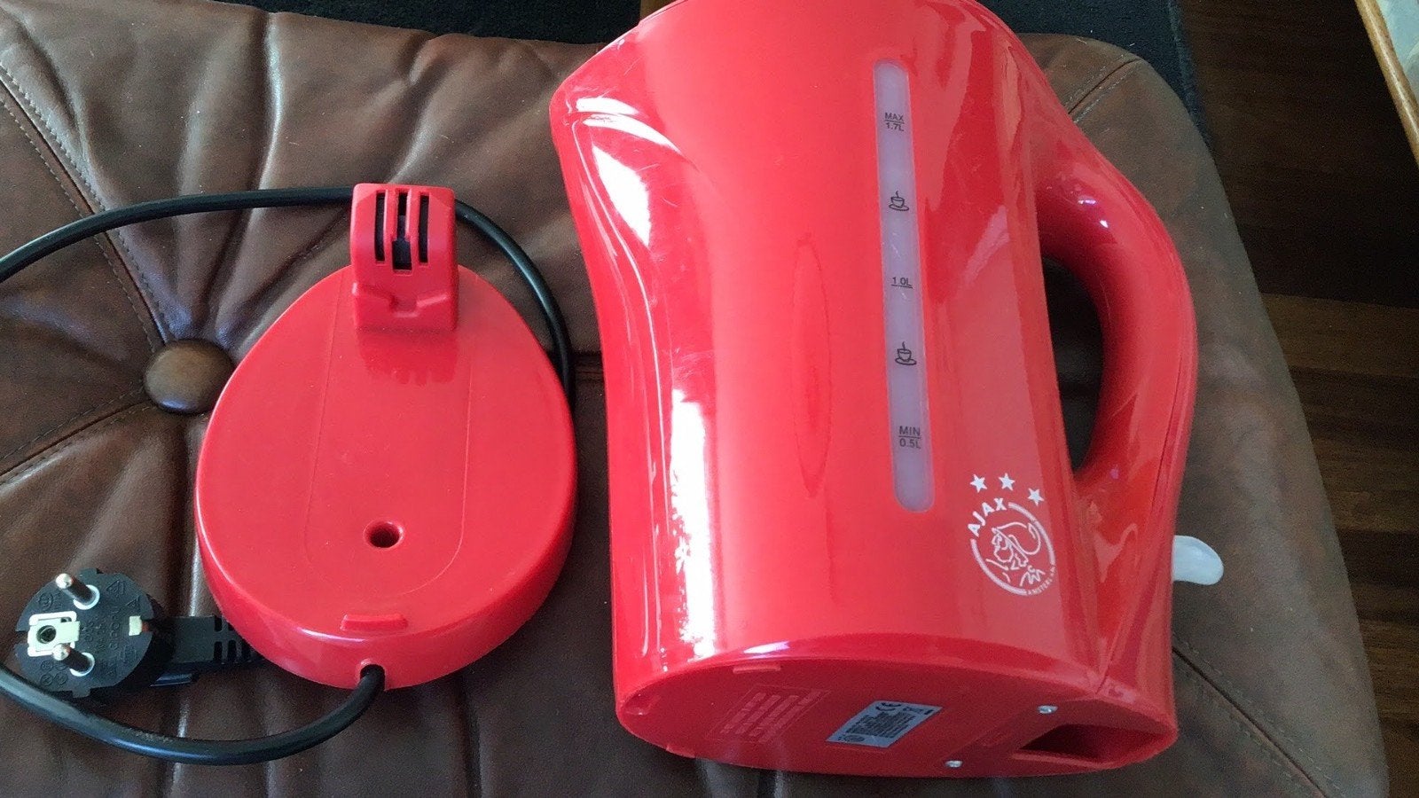 Waterkoker met Ajax logo, 1 tot 2 liter, Ophalen of Verzenden