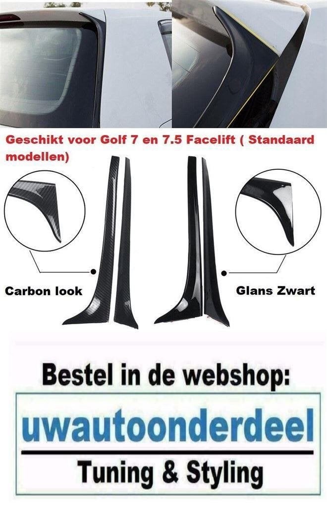 Raam Spoiler GTI Look Wings Achterruit Spoiler Geschikt Voor, Verzenden, Automotive Parts, A.parts@hotmail.nl, Trasmolenlaan 12 3447 GZ Woerden