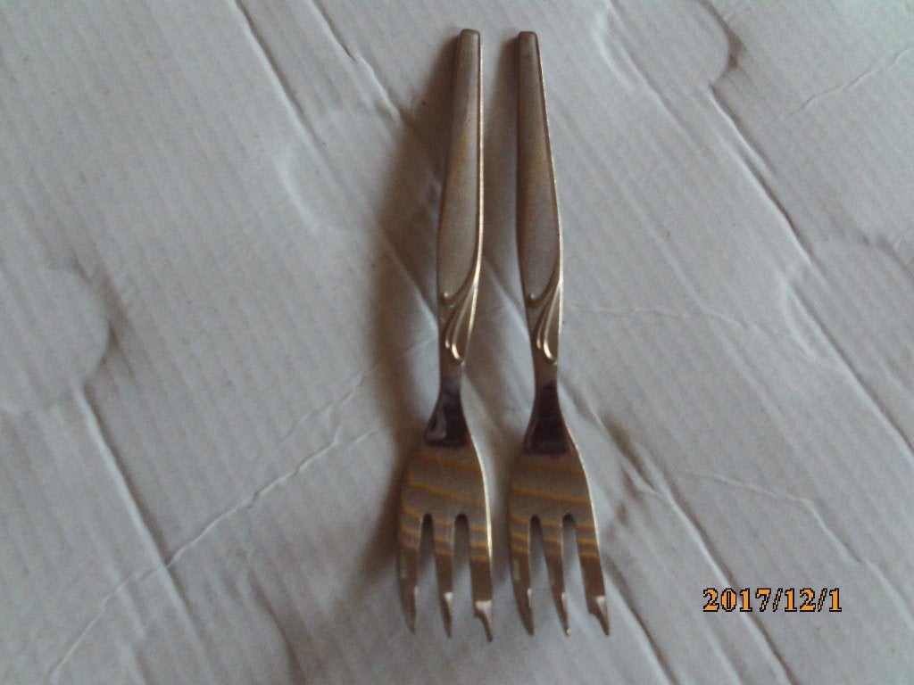 2 vorkjes sola paola, Ophalen of Verzenden, Gebruikt, Rvs of Chroom