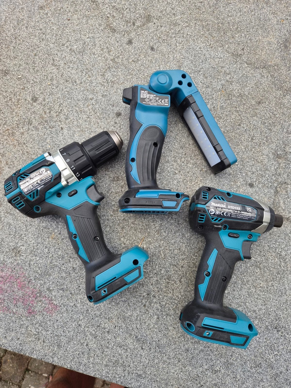 makita set nieuw 18v accuschoever slagschroever en ledlamp, Ophalen, Nieuw, Boor- en Schroefmachine