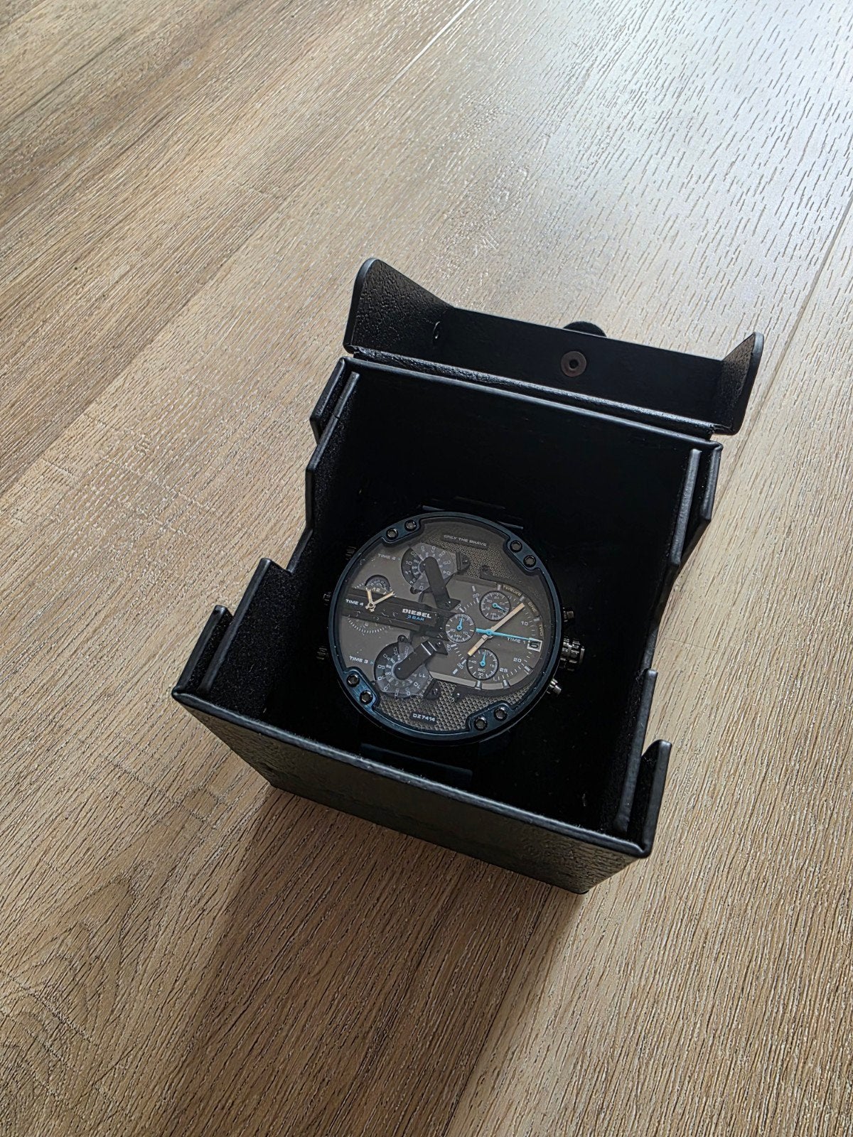 NIEUW! DIESEL MR BIG 2.0 DADDY BLUE STAINLESS STEEL HORLOGE, Sieraden, Tassen en Uiterlijk, Horloges | Heren, Overige merken, Staal