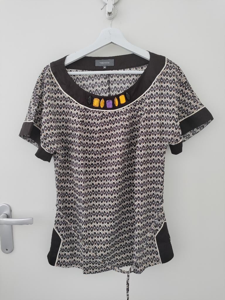 Trucco blouse with faux jewels size 40, Ophalen of Verzenden, Zo goed als nieuw, Maat 38/40 (M)