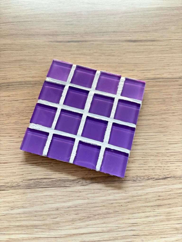 Mozaïek onderzetter handgemaakt 8.5x8.5cm, Ophalen of Verzenden, Nieuw