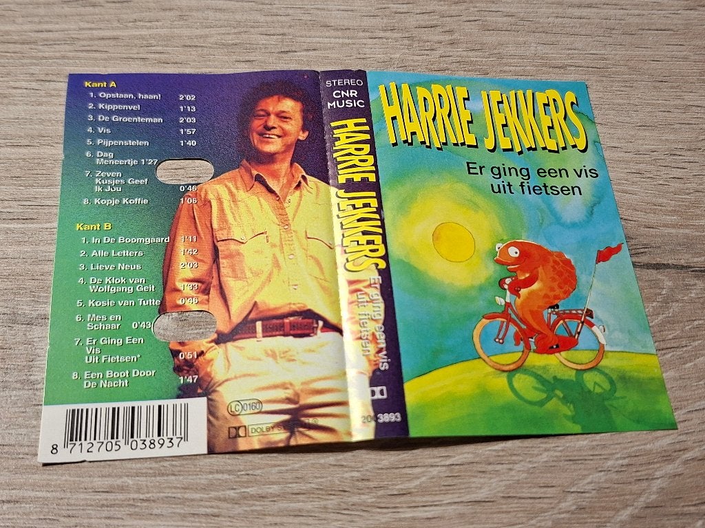 HARRIE JEKKERS - ER GING EEN VIS UIT FIETSEN (MC), 1 bandje, Ophalen of Verzenden, Zo goed als nieuw, Origineel