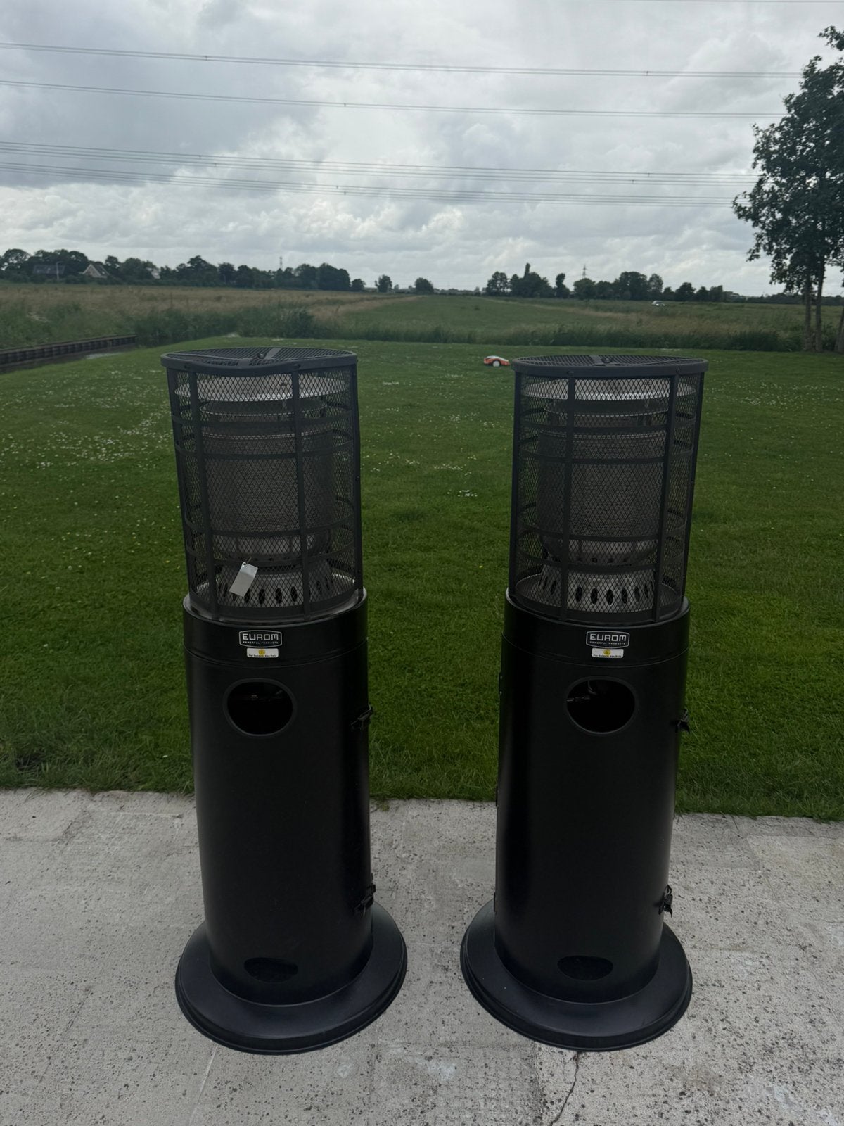 Eurom terrasverwarmer, 2 stuks, Ophalen, Draaibaar, Zo goed als nieuw, Vloer