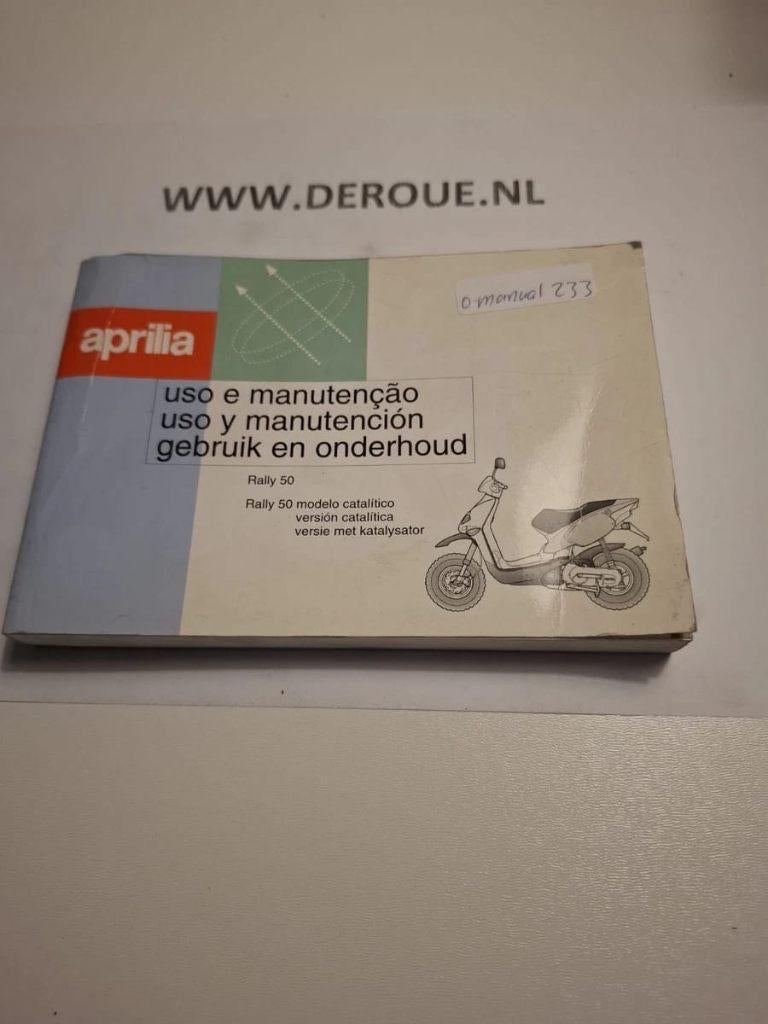 233 0WNERS MANUAL APRILIA RALLY 50/ RALLY 50 CATALITICA USED, Ophalen of Verzenden