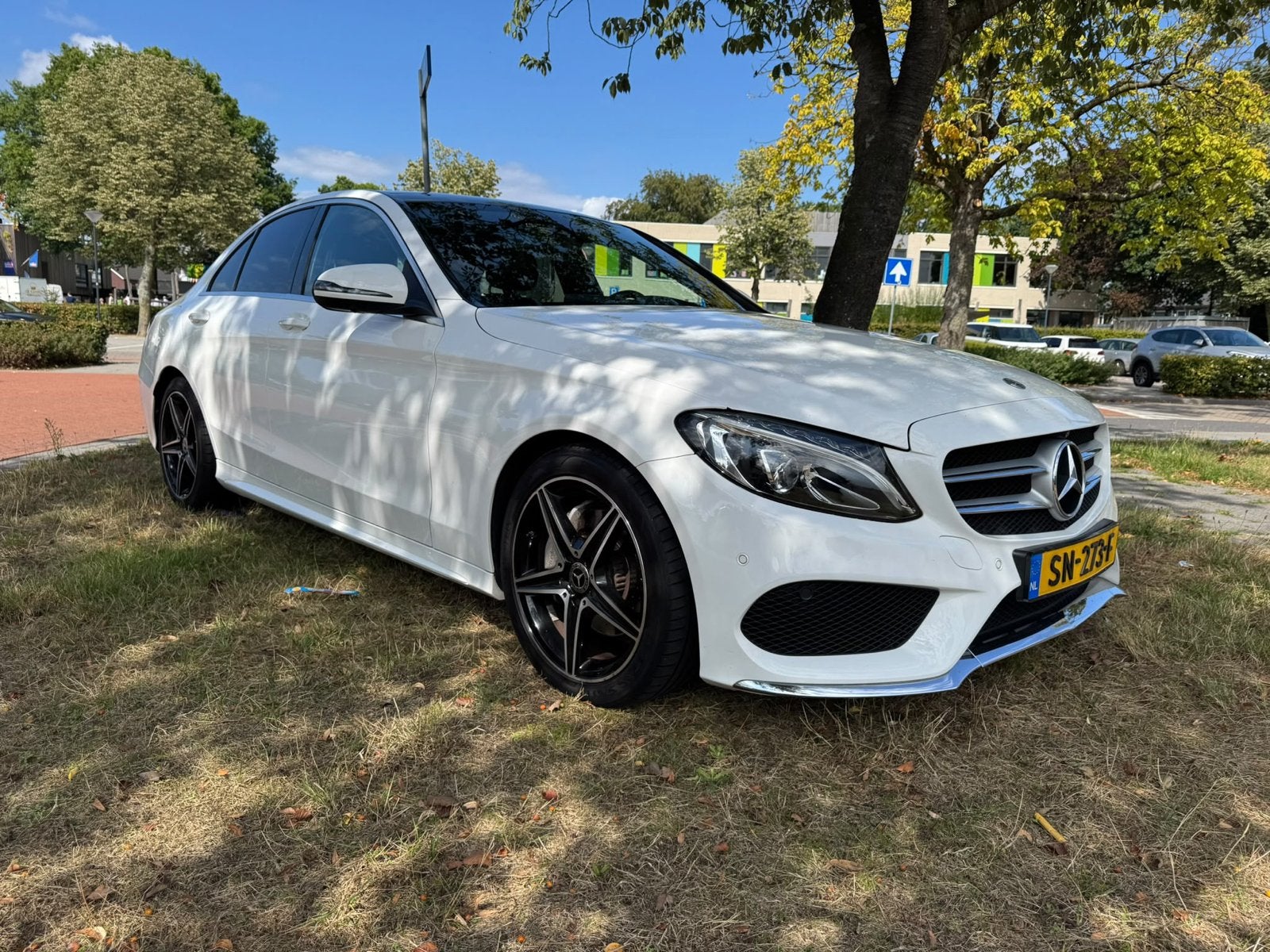 Mercedes-Benz C-Klasse C180 156pk 9G-TRONIC 2018 Wit, Auto's, Automaat, 1800 kg, Wit, Particulier
