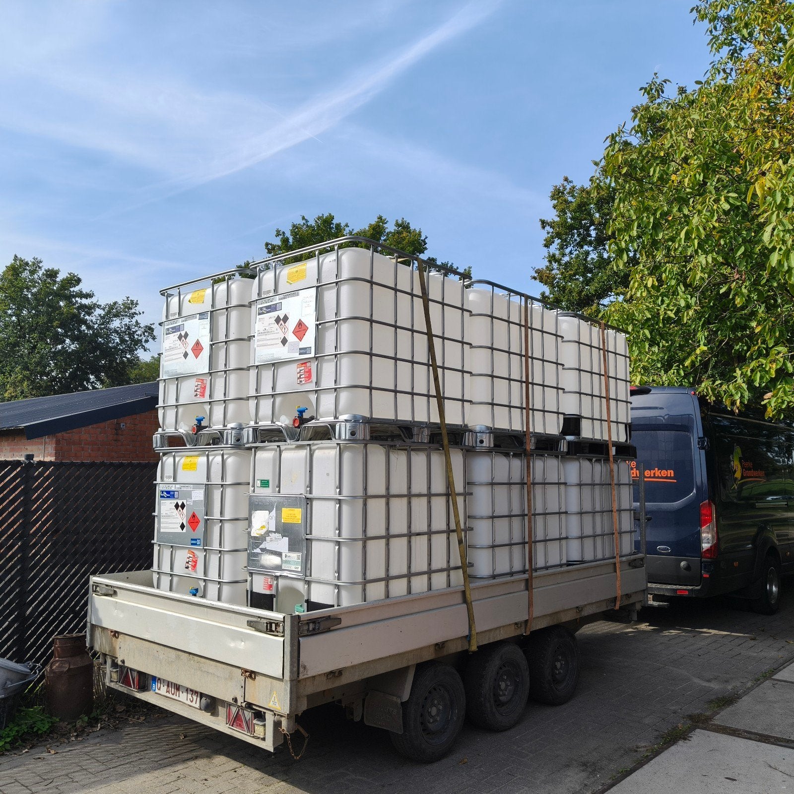 ibc 1000liter vat regenton watervat regenwater, Tuin en Terras, Ophalen, Kunststof, Met kraantje, 150 liter of meer