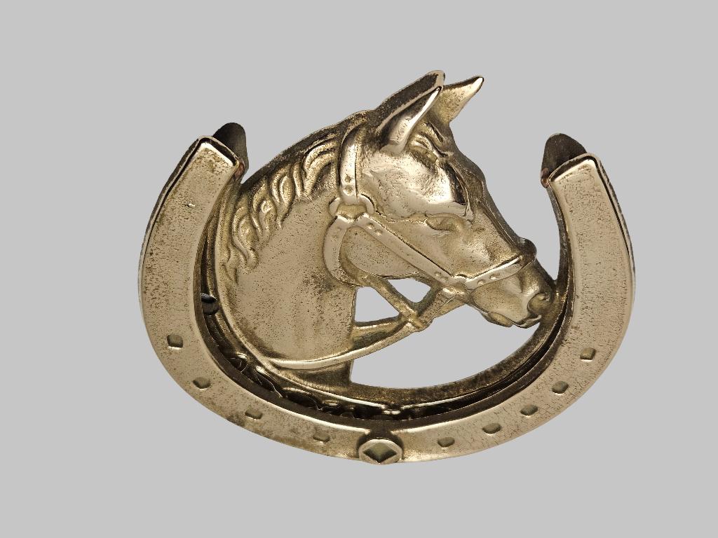 Deurklopper met paardenhoofd, Antiek en Kunst, Ophalen of Verzenden, Koper