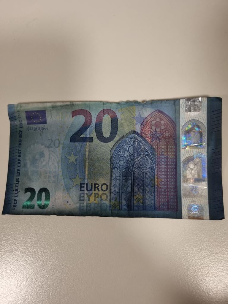 Misdruk 20 euro biljet, Ophalen of Verzenden