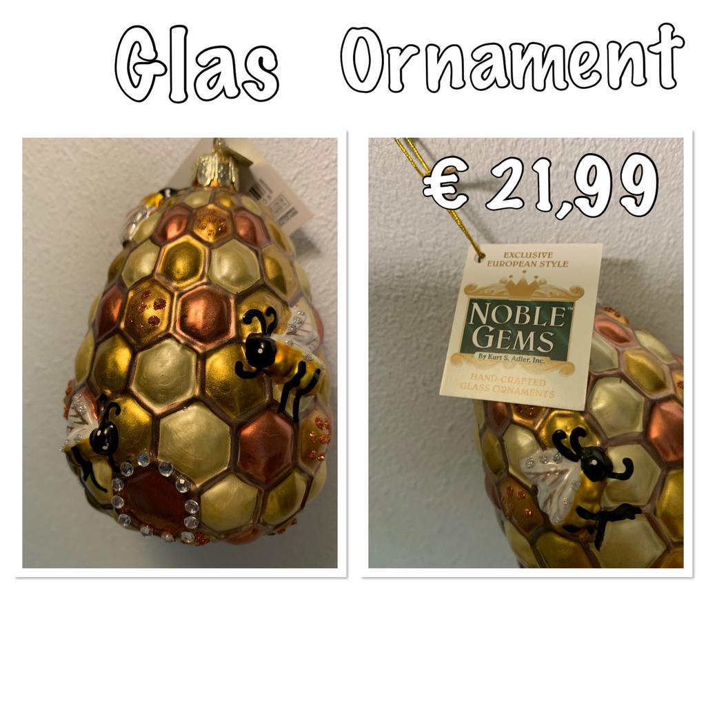 Glas ornament Kurt Adler Nieuw, Ophalen of Verzenden, Nieuw
