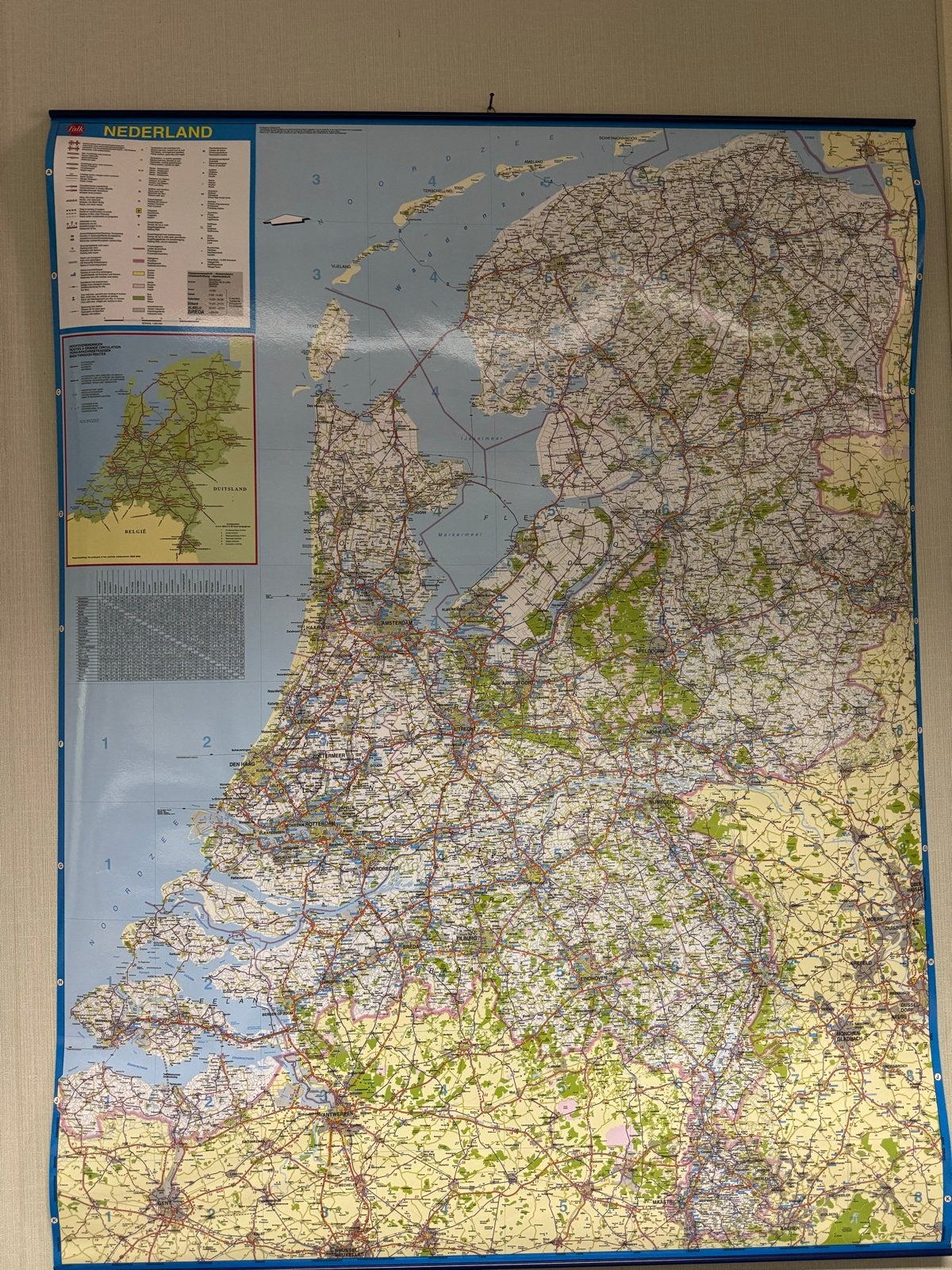 Grote Falk Landkaart Nederland, Boeken, Atlassen en Landkaarten, 2000 tot heden, Ophalen of Verzenden, Nederland, Landkaart