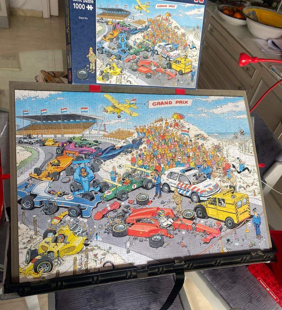 Jan van Haasteren Grand Prix Puzzel 1000 stukjes, Hobby en Vrije tijd, Denksport en Puzzels, Ophalen of Verzenden, 500 t/m 1500 stukjes