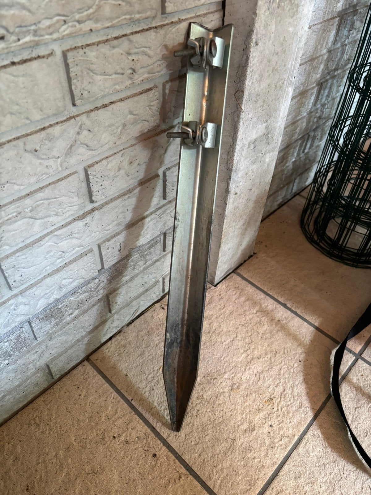 Stalen pin voor parasol ( normaal formaat), Ophalen of Verzenden, Gebruikt