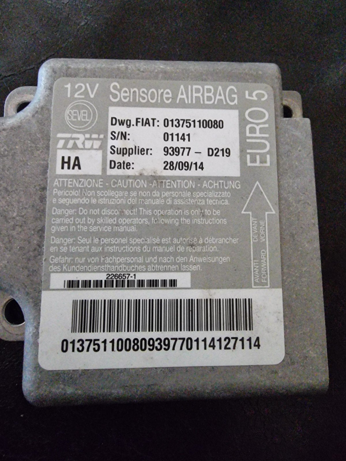 Trw airbag module 01375110080, Ophalen of Verzenden, Gebruikt