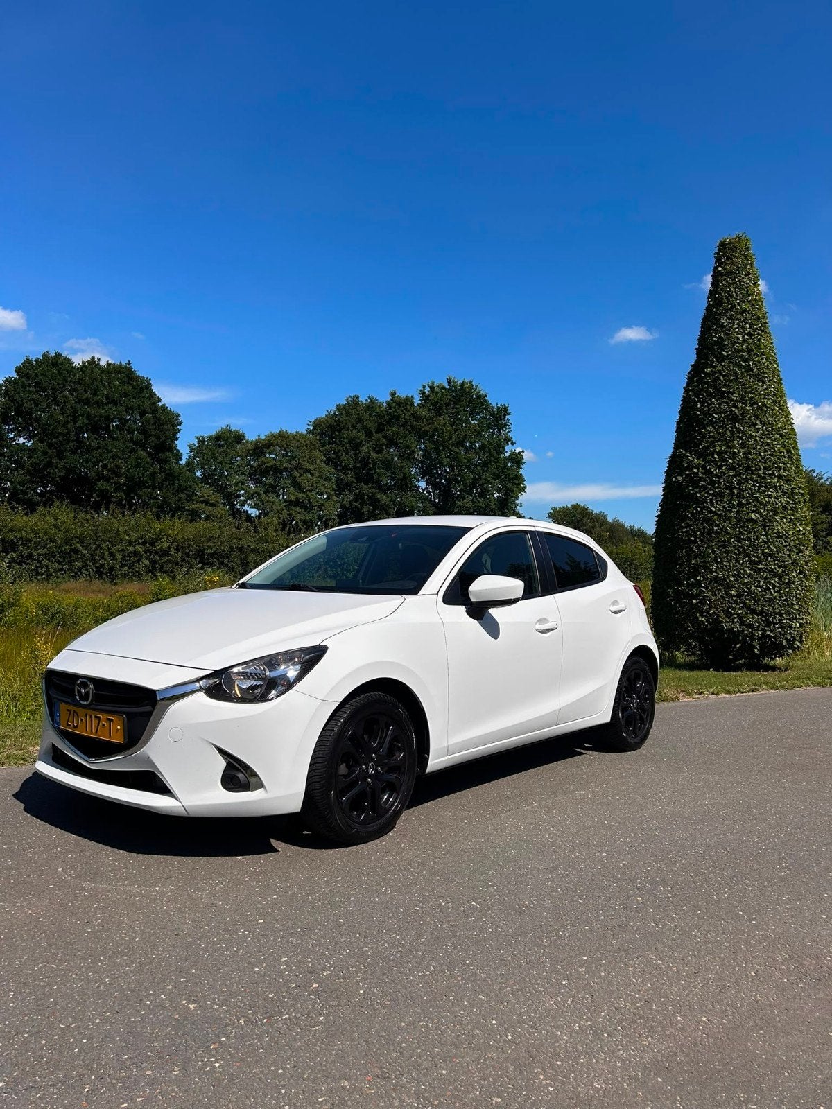 Mazda 2 1.5 Skyactiv-g Luxury 2019 Wit, Auto's, Mazda, Voorwielaandrijving, 40 €/maand, Wit, Origineel Nederlands