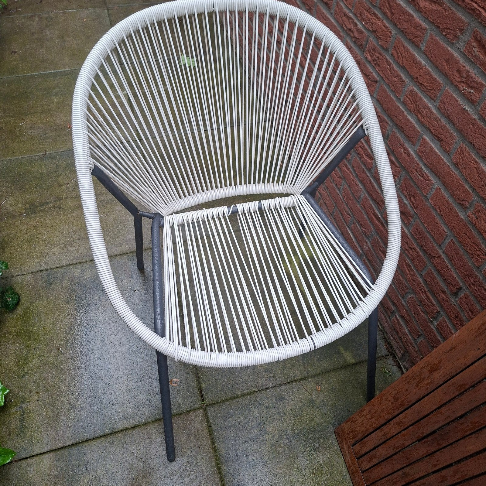 tuinstoel  kunststof draad, Ophalen