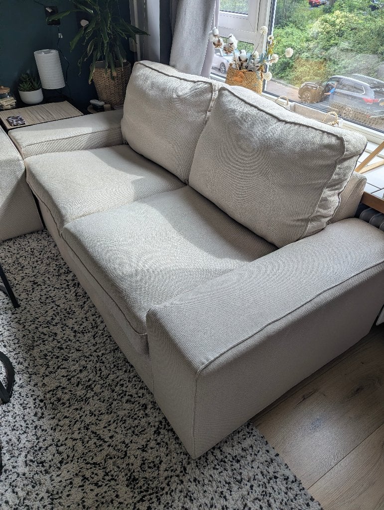 Ikea KIVIK 2-zitsbank (Tresund lichtbeige), Ophalen, Kunststof, 150 tot 200 cm, Zweeds