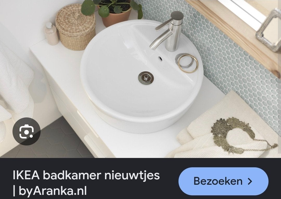 2 Nieuwe IKEA TORNVIKEN waskommen (incl. sifon), Huis en Inrichting, Ophalen, Nieuw, 50 tot 100 cm, Minder dan 100 cm