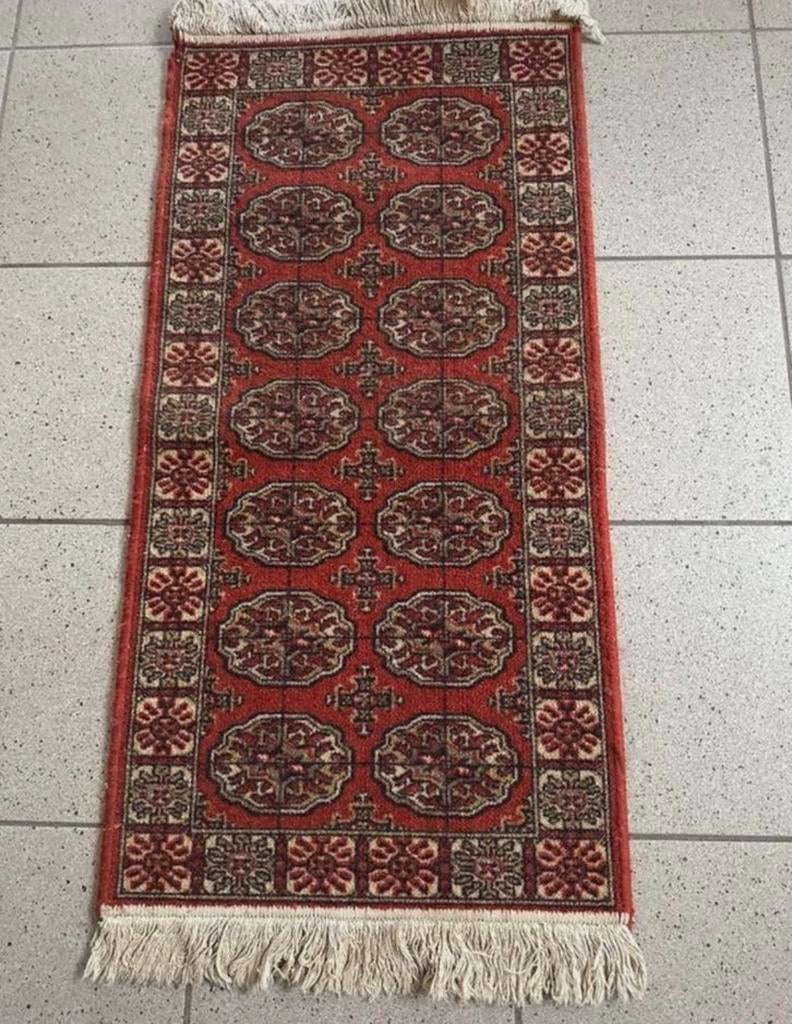Vintage loper 50cm x 110cm tapijt scheerwol perzich orient, Vintage vloerkleed lopeer scheerwol tapijt oosterse orient pers, 100 tot 150 cm