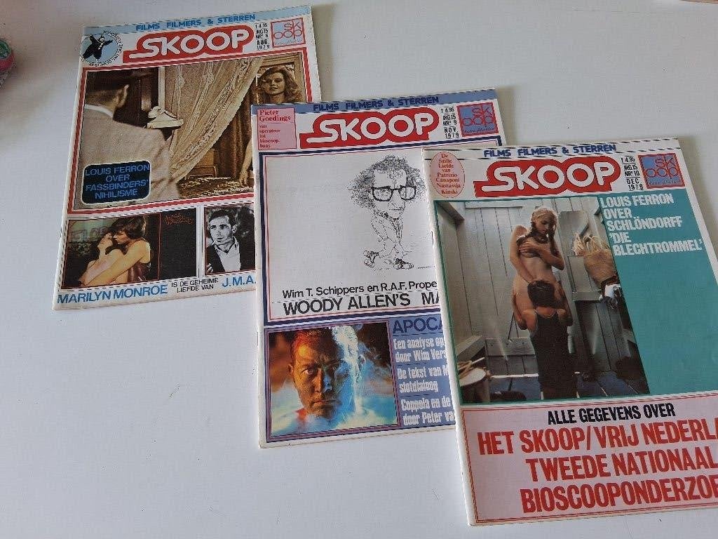 Skoop filmtijdschrift- 1979 - 3 nummers, Verzamelen, Ophalen of Verzenden, Gebruikt, Film, Overige typen