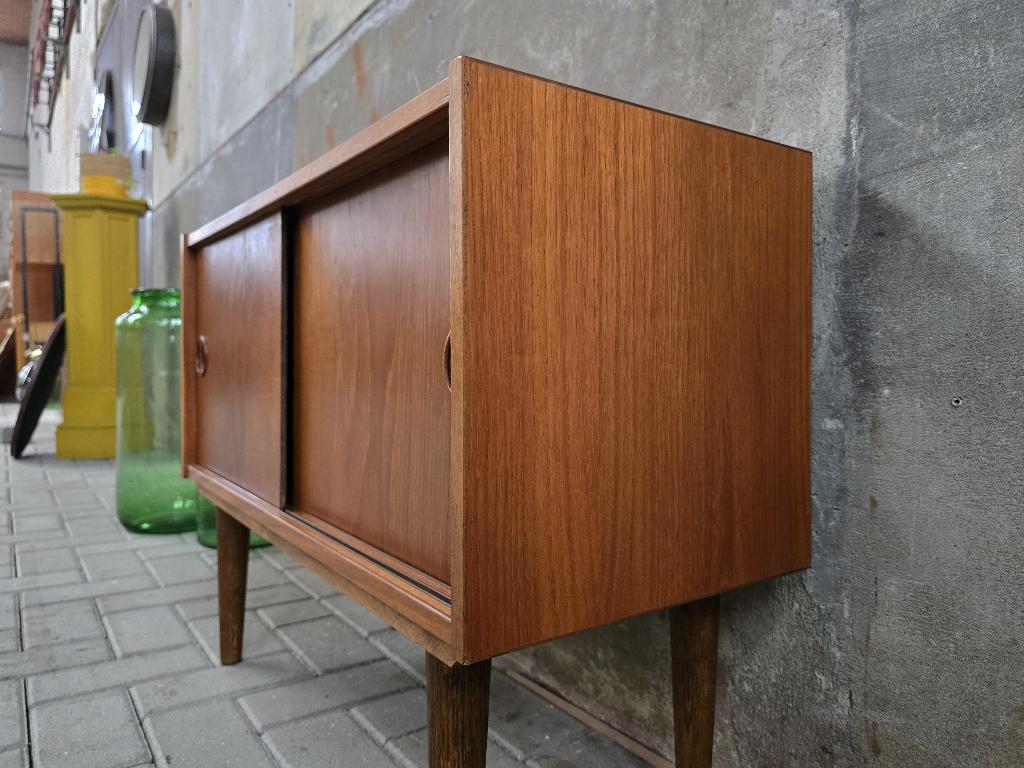 Klein Deens Design Dressoir | Vintage Teak Lage Kast Hout, 25 tot 50 cm, Grenenhout, Mid Century Deens Design Vintage Retro Scandinavisch Modern