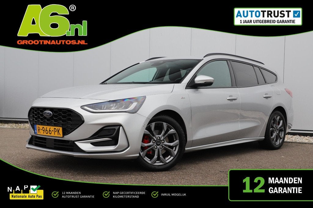 Ford Focus Wagon 1.0 EcoBoost Hybrid ST Line Style Navigatie, Gebruikt, Euro 6, Met garantie (alle), Origineel Nederlands