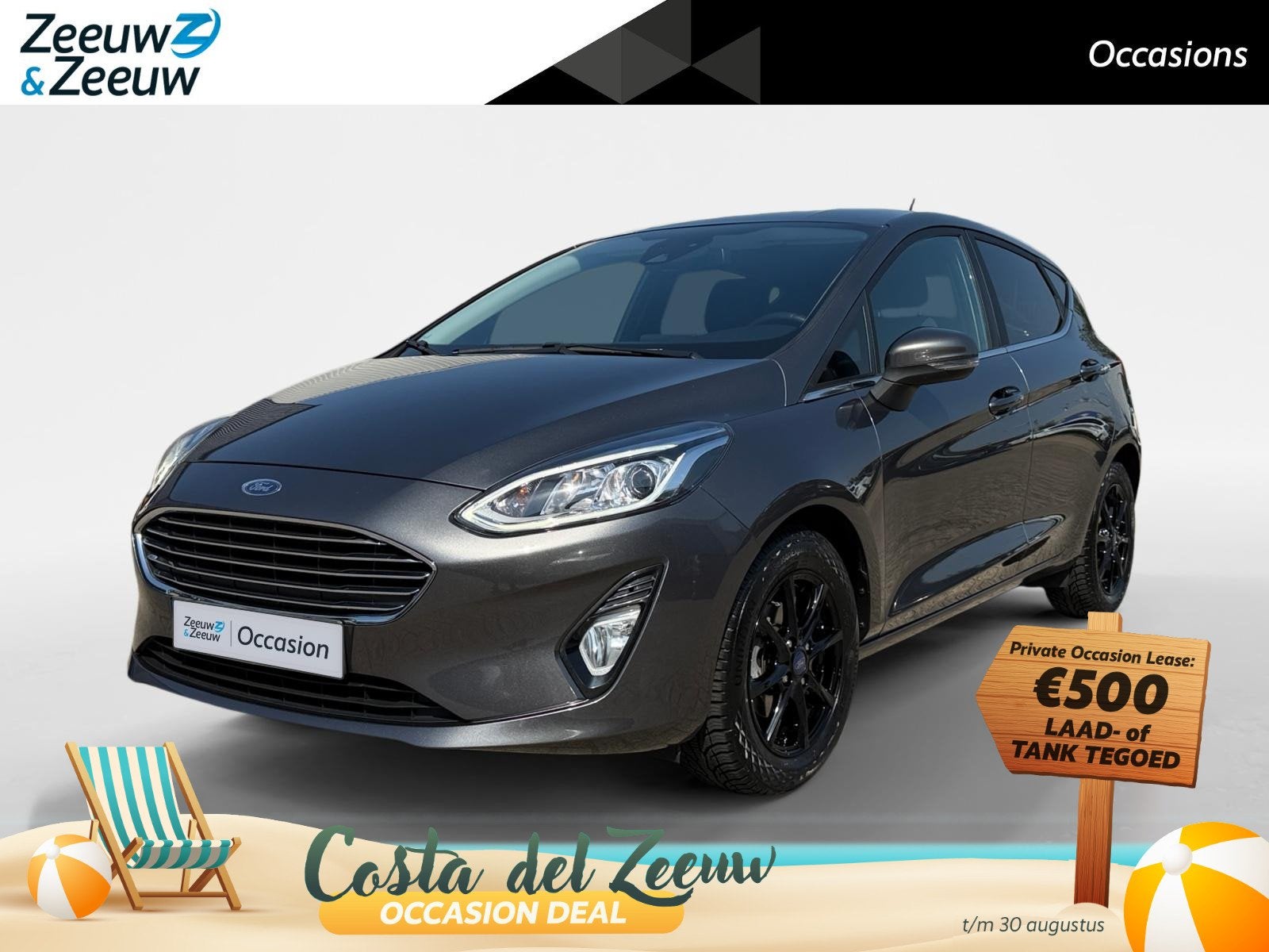Ford Fiesta 1.0 EcoBoost Titanium | Dealer onderhouden | Win, Auto's, Ford, 12 maanden, Stof, Gebruikt, Handgeschakeld