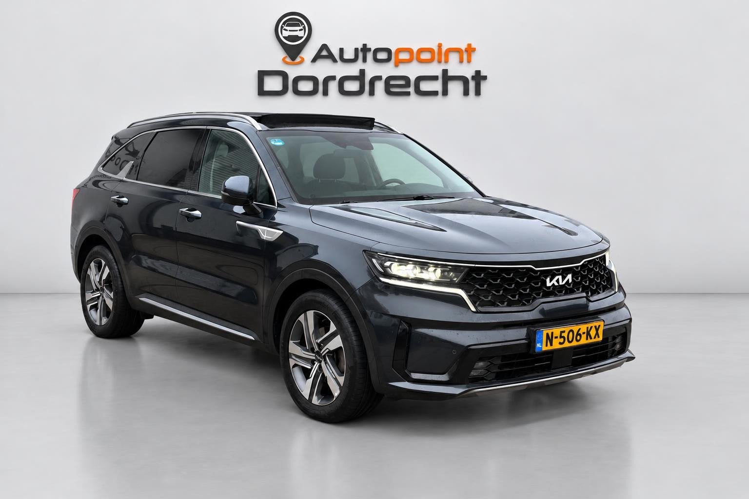 Kia Sorento 1.6 T-GDI Hybrid 2WD DynamicPlusLine 7p BOSE PAN, Auto's, Dealer onderhouden, Gebruikt, 4 cilinders, Blauw
