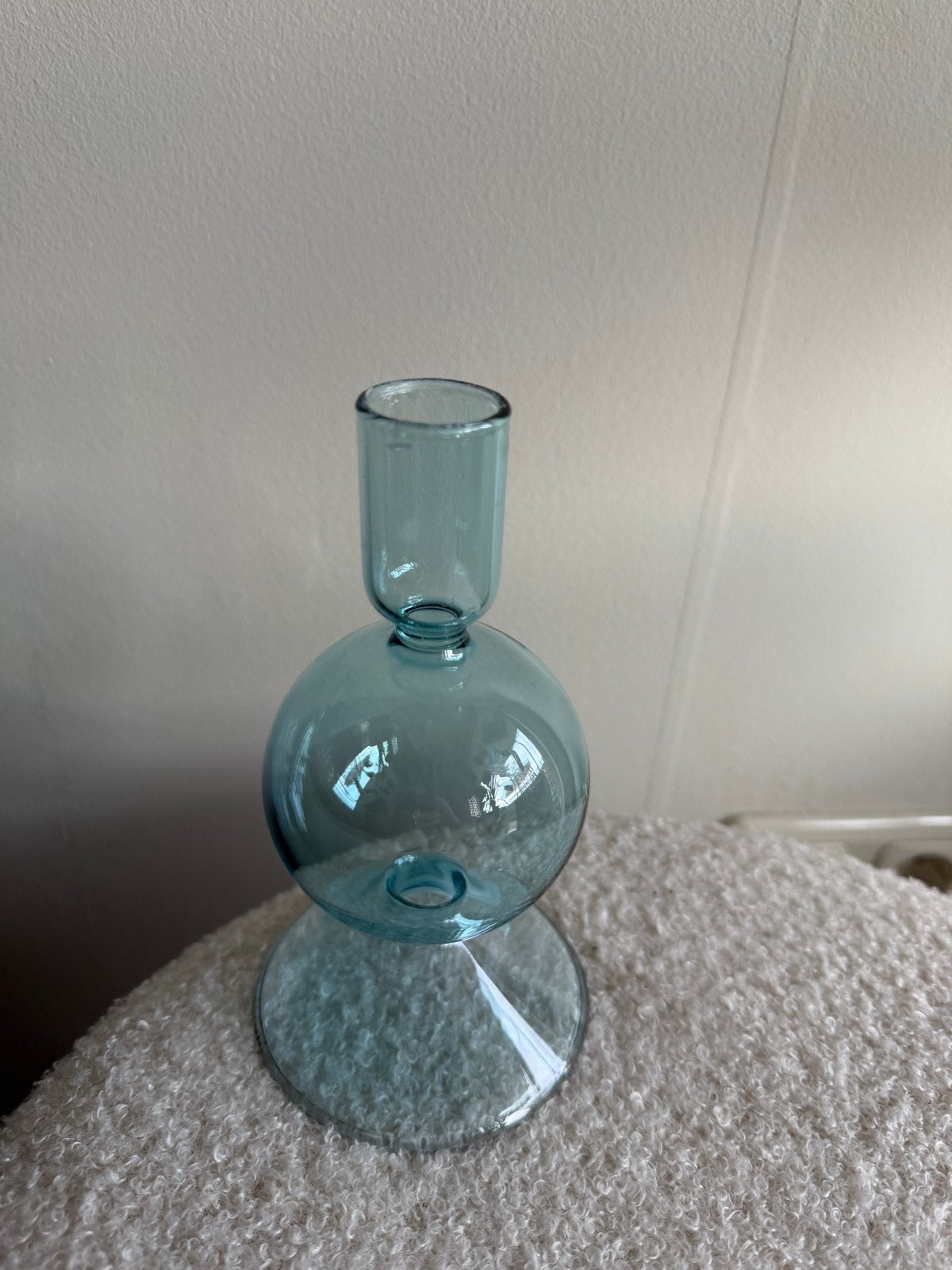 H&M Home Glazen Kandelaar - Modern Design, Ophalen, Blauw, Overige merken, Kandelaar
