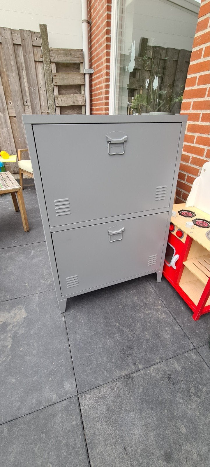 Schoenenkast grijs - 70x99x25cm, Ophalen, Gebruikt, Modern