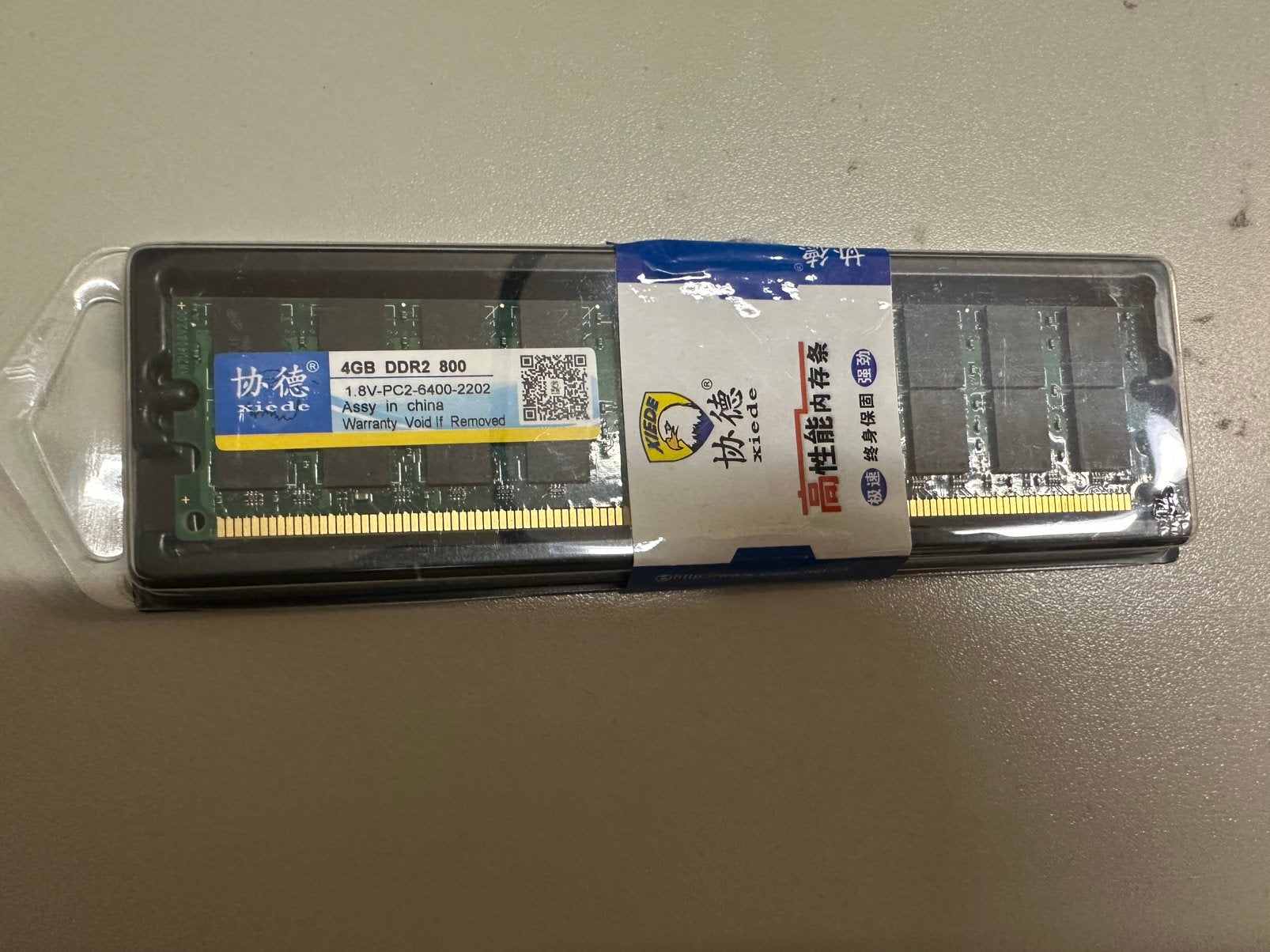 4GB DDR2 RAM PC2-6400 – 800 MHz – 1.8V, Computers en Software, Ophalen of Verzenden, Zo goed als nieuw, DDR2, Desktop