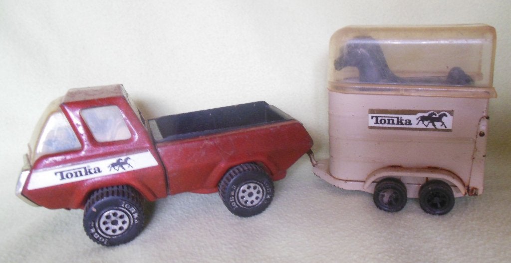 tonka auto paardentrailer, Ophalen of Verzenden, Gebruikt