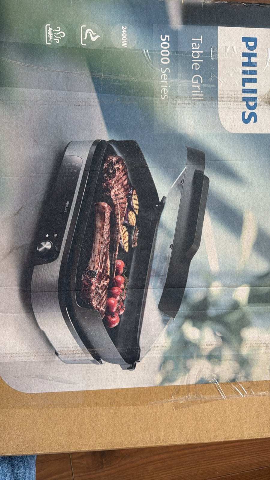 Philips Table Grill 5000 Serie - 2400W, Witgoed en Apparatuur, Grillplaten, Ophalen of Verzenden, Nieuw, Tafelgrill