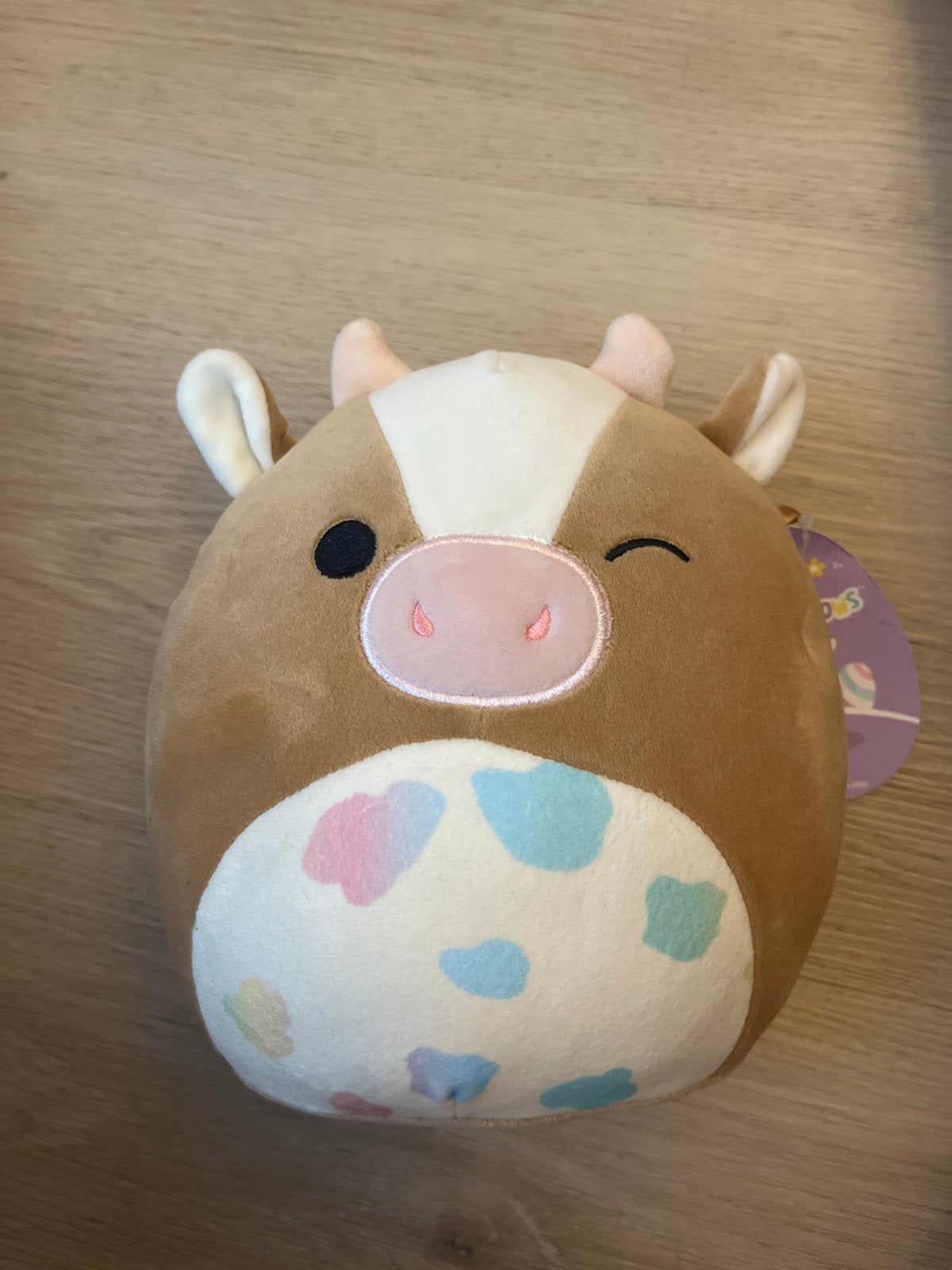 Squishmallow Griella de Koe -zo goed als nieuw, Overige karakters, Ophalen of Verzenden, Middelgroot (20 tot 80 cm), Met label