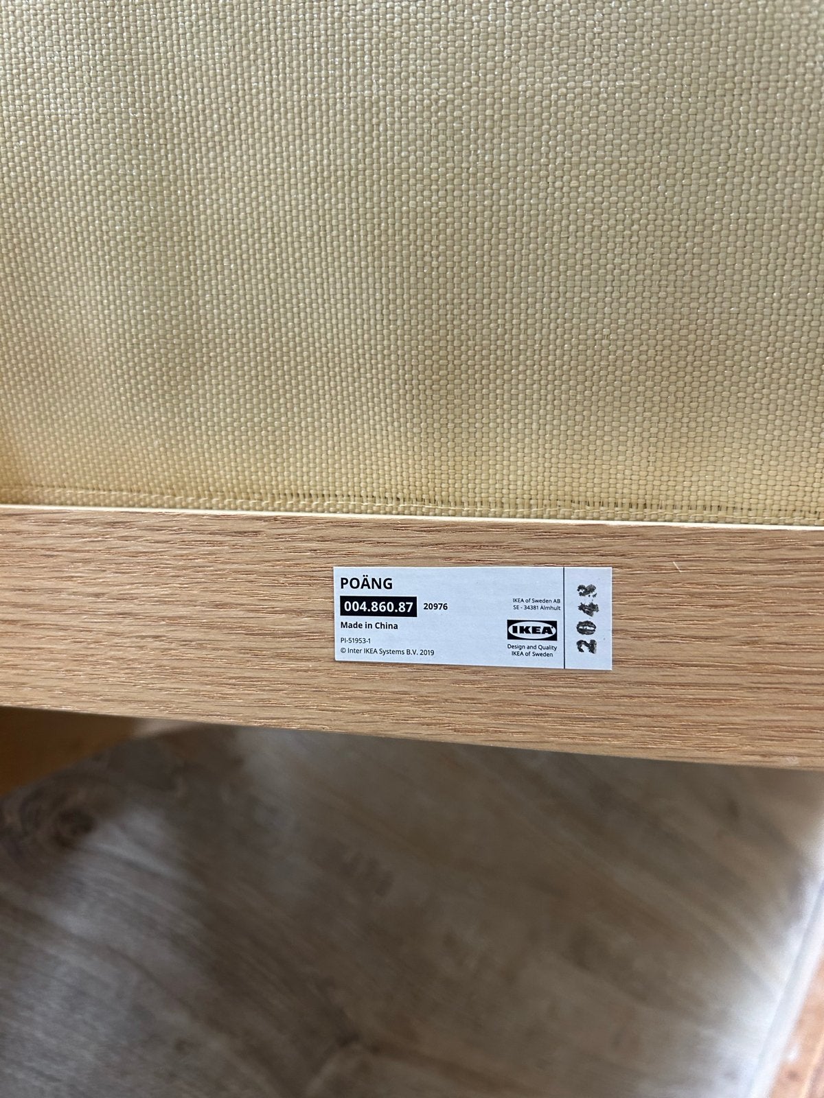 IKEA POÄNG Schommelstoel - Zo goed als nieuw, Ophalen, Zo goed als nieuw, Hout, Eén