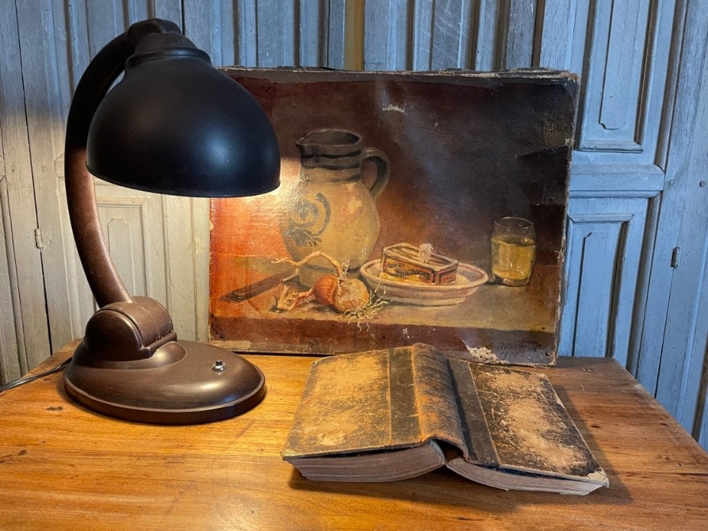 Bureaulamp Tafellamp Bakeliet Eric Kirkman Cole  jaren 30, Ophalen of Verzenden