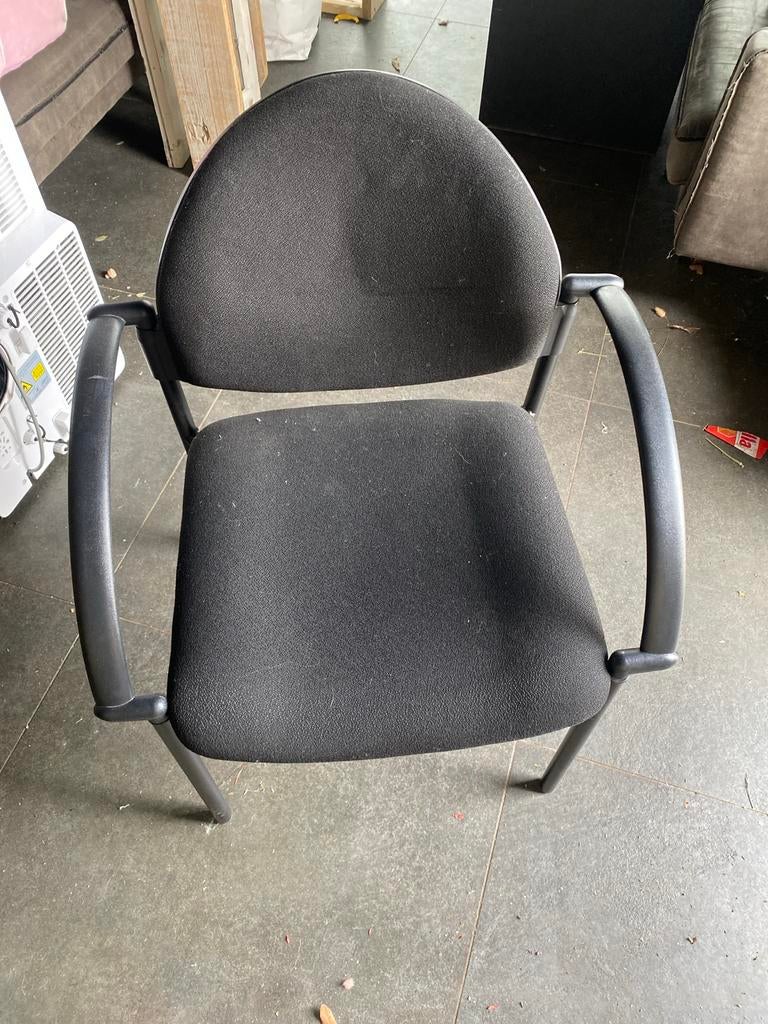 2 Kantoorstoelen in goede staat, Ophalen, Gebruikt, Zwart, Bureaustoel