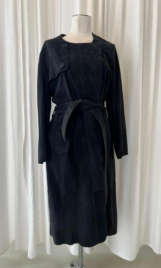Samsoe & Samsoe Jas Suede, Kleding | Dames, Maat 38/40 (M), Blauw, Ophalen of Verzenden, Samsoe Samsoe