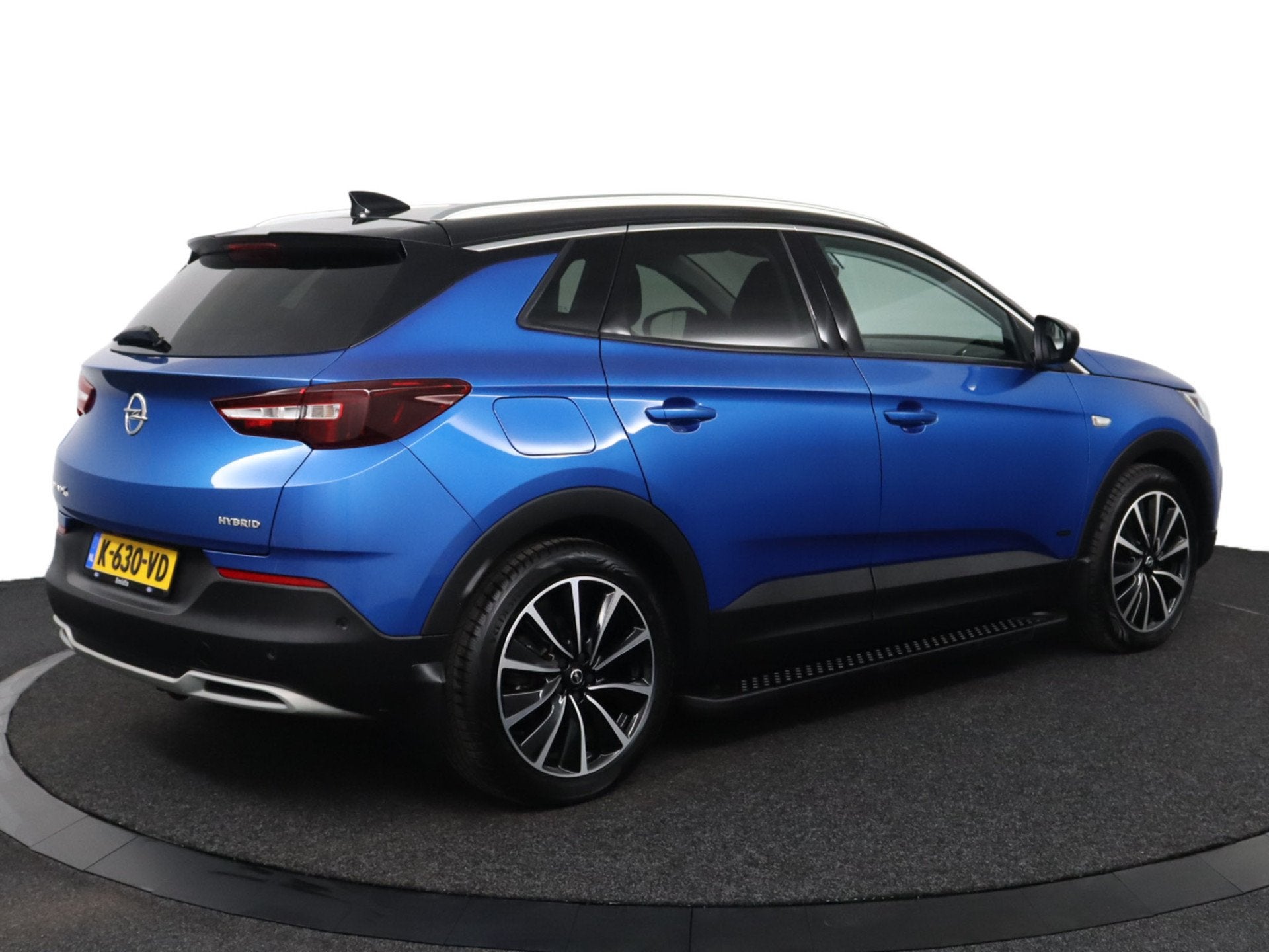 Opel Grandland X 1.6 Turbo 225PK Hybrid Elegance | Trekhaak, Auto's, Dealer onderhouden, 4 cilinders, Blauw, Bedrijf