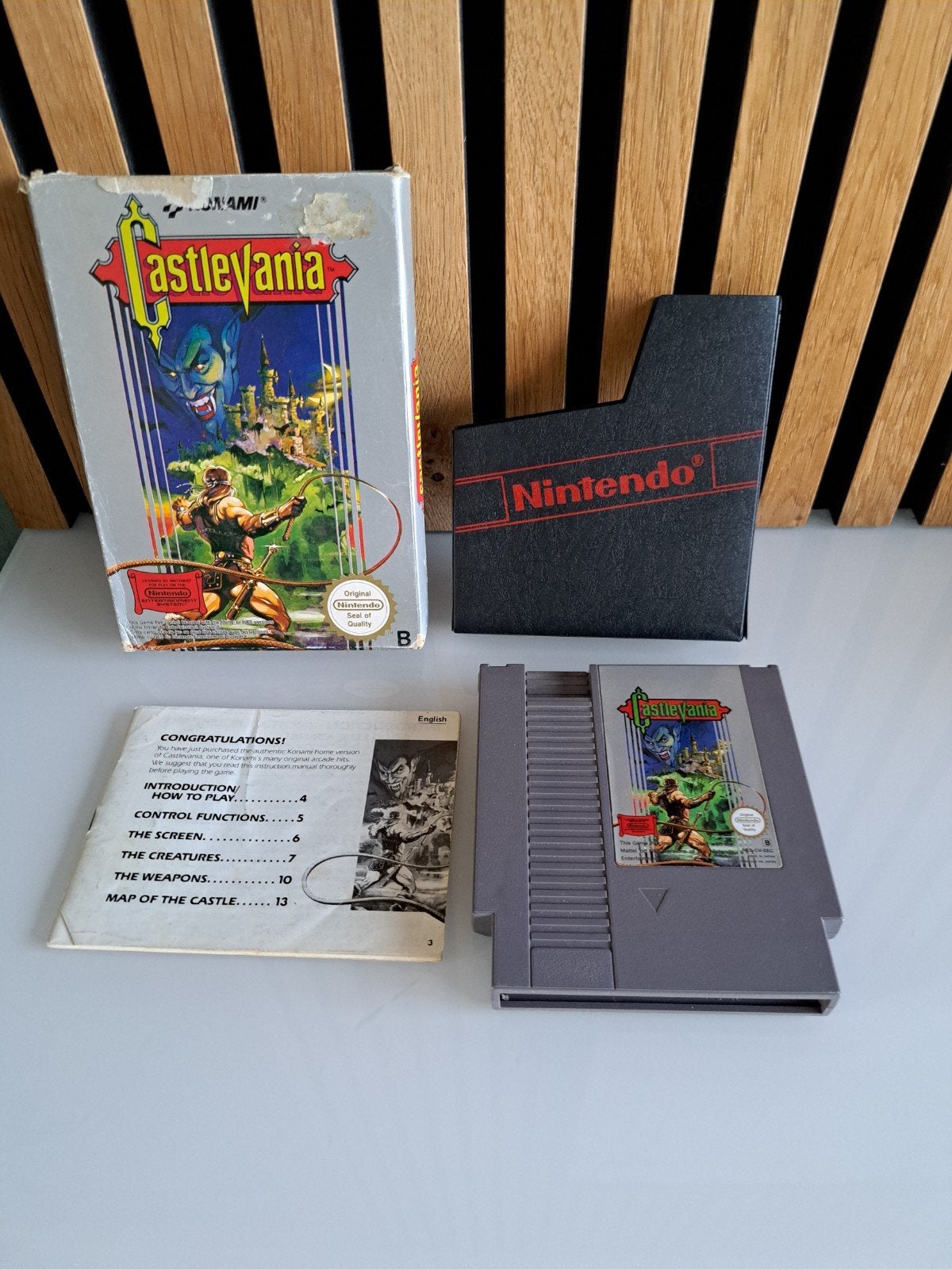 Castlevania NES Compleet met doos en handleiding, Spelcomputers en Games, Avontuur en Actie, Gebruikt, 1 speler, Ophalen of Verzenden