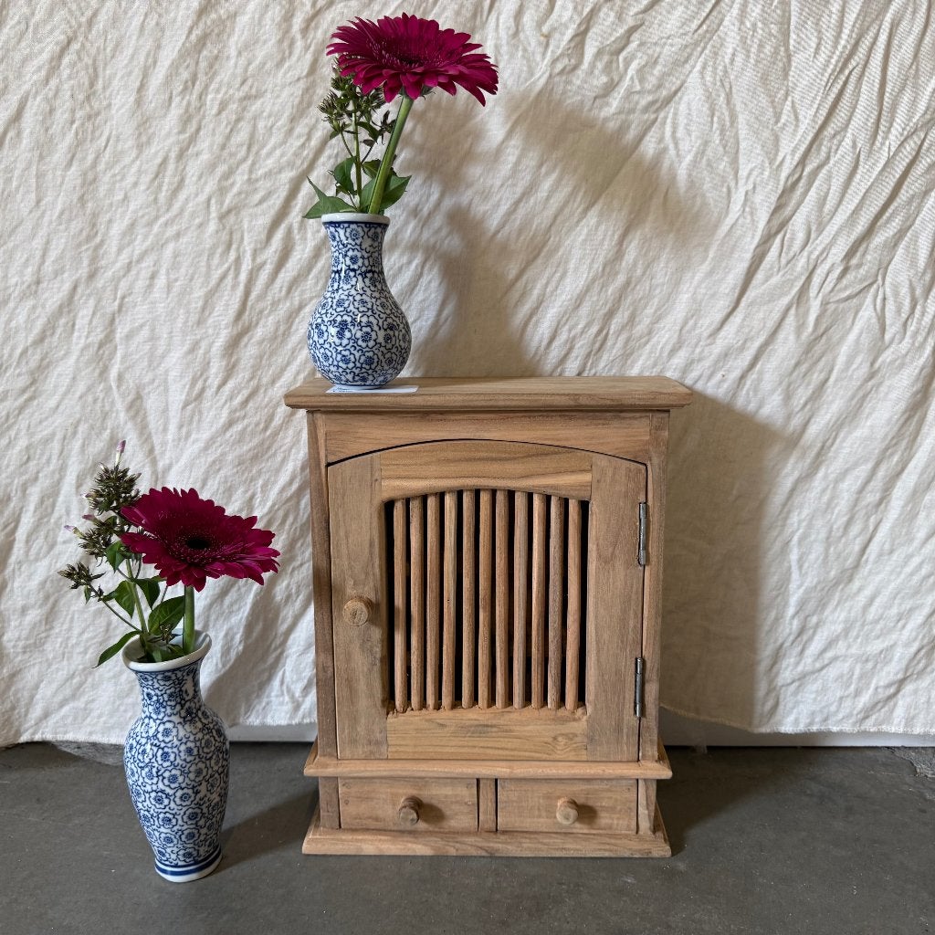 sleutelkastje - 36 cm hoog – massief teak – bij TTM Wonen, TTM Wonen, Meubels – (Perzische) Tapijten en Woonaccessoires, 36 cm