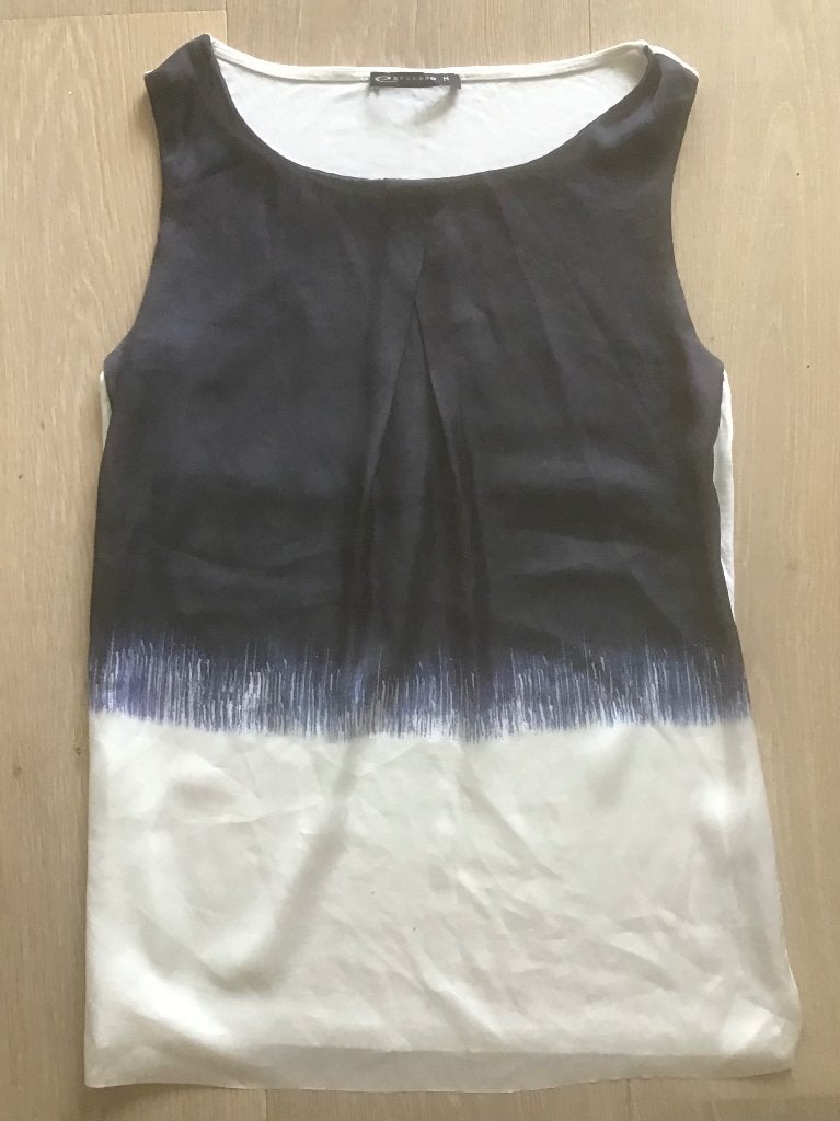 Leuke tweekleurige mouwloze Expresso top, M, Maat 38/40 (M), Ophalen of Verzenden, Zonder mouw, Gedragen