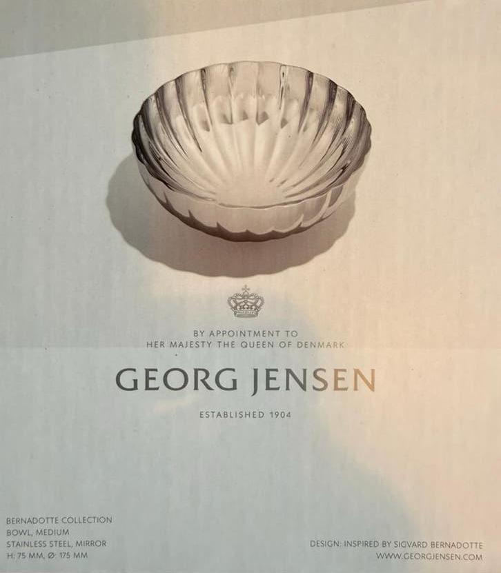 Georg Jensen Bernadotte schaal medium – Sigvard Bernadotte, Overige materialen, Schaal, Rond, Nieuw