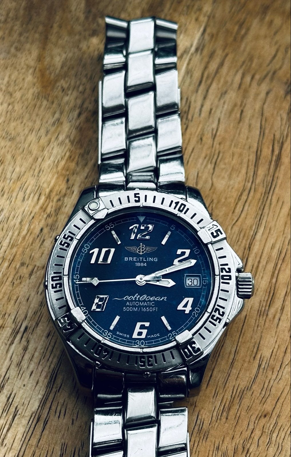 Breitling Colt Ocean A17350 - Origineel en goed werkend, Ophalen, Gebruikt, Staal, Breitling