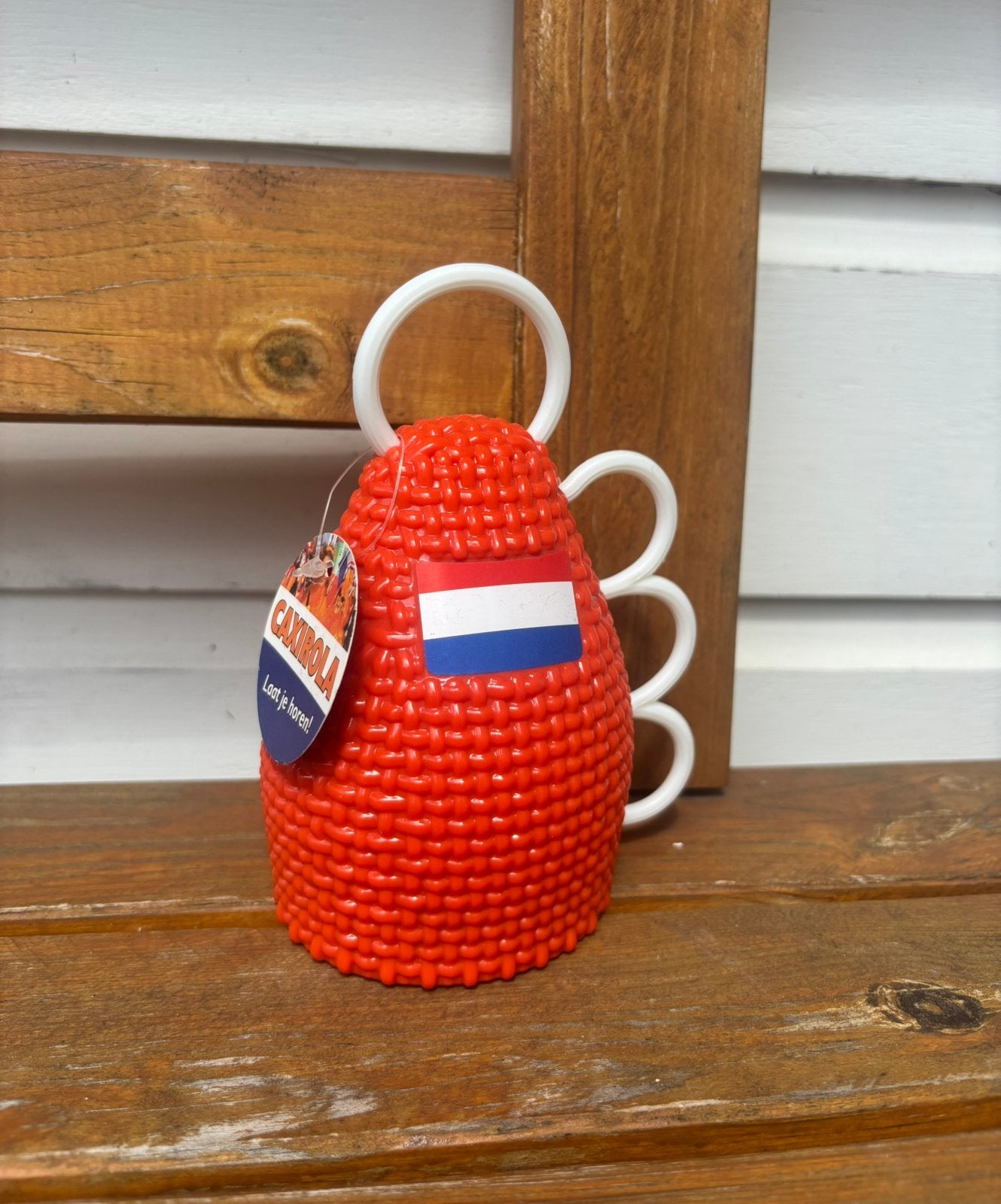 Oranje Caxirola Nederlandse vlag | WK voetbal rammelaar, Ophalen of Verzenden