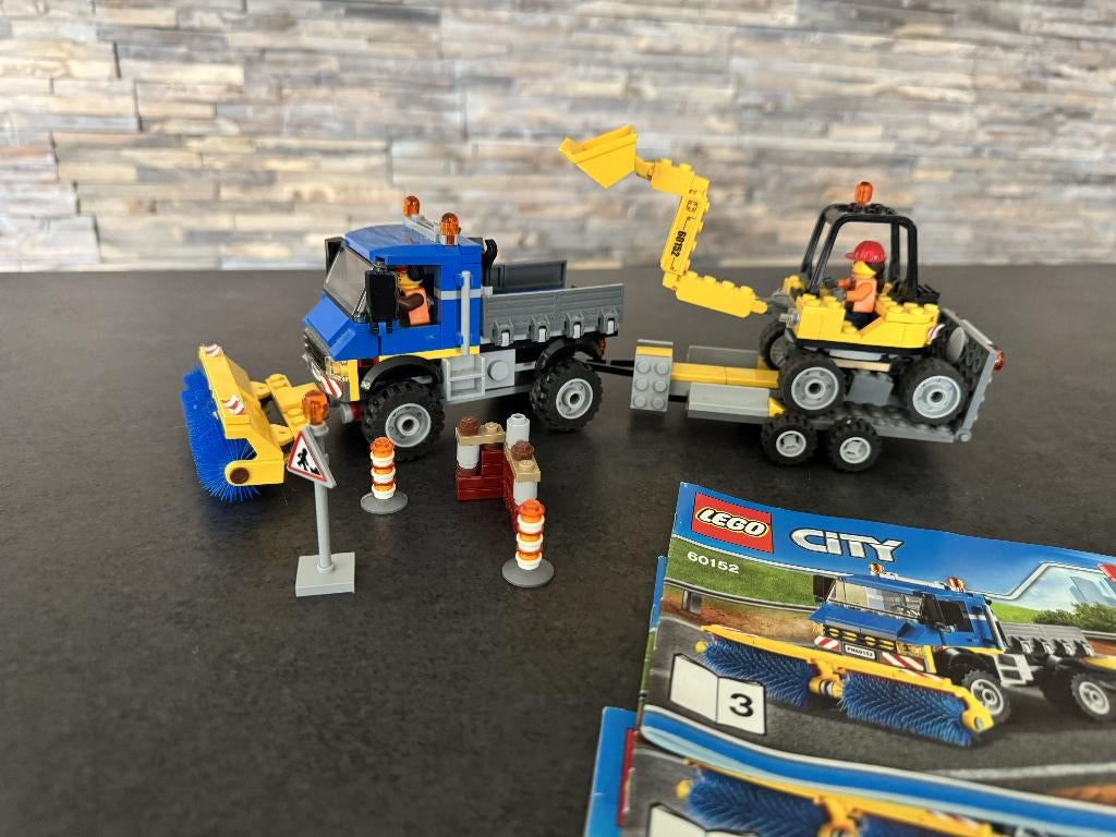 Lego City 60152 veegwagen en graafmachine, Lego, Nieuw, Ophalen of Verzenden, Complete set