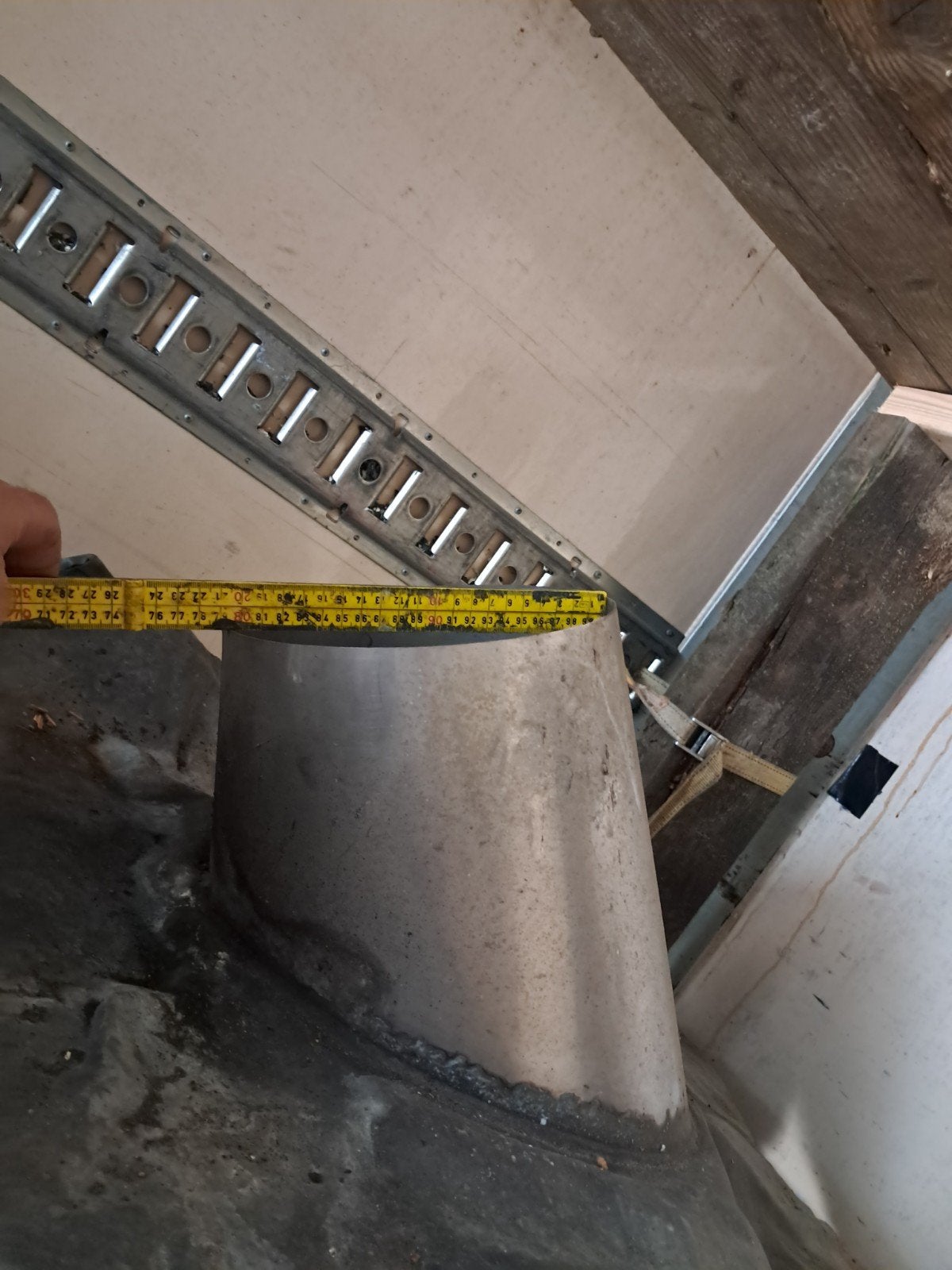 RVS dubbelwandige kachelpijp met verloopstuk, Ophalen, Gebruikt, Overige typen, 60 tot 150 cm