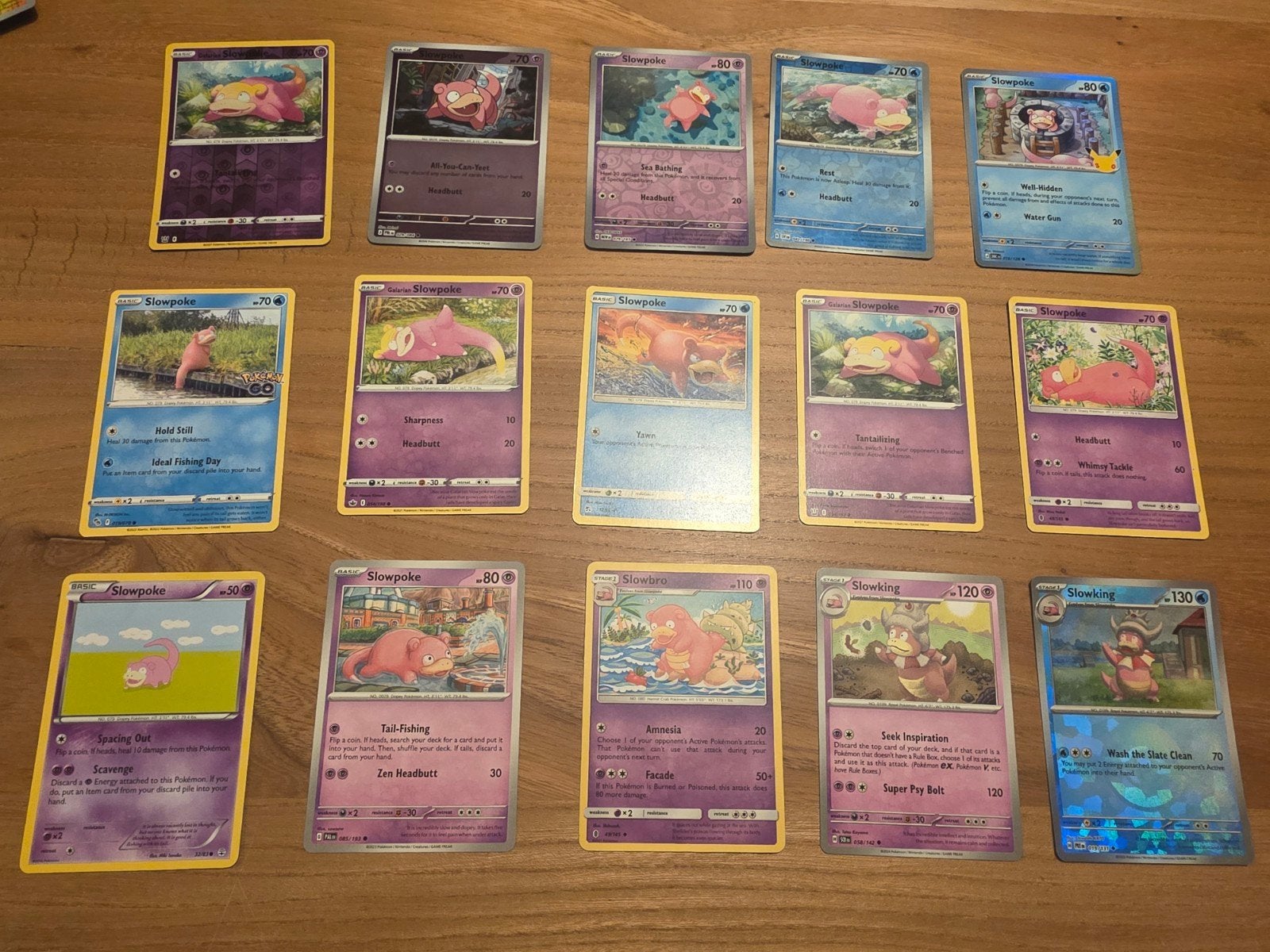 Slowpoke/Slowbro/Slowking pokemon kaarten, Ophalen of Verzenden, Zo goed als nieuw, Meerdere kaarten