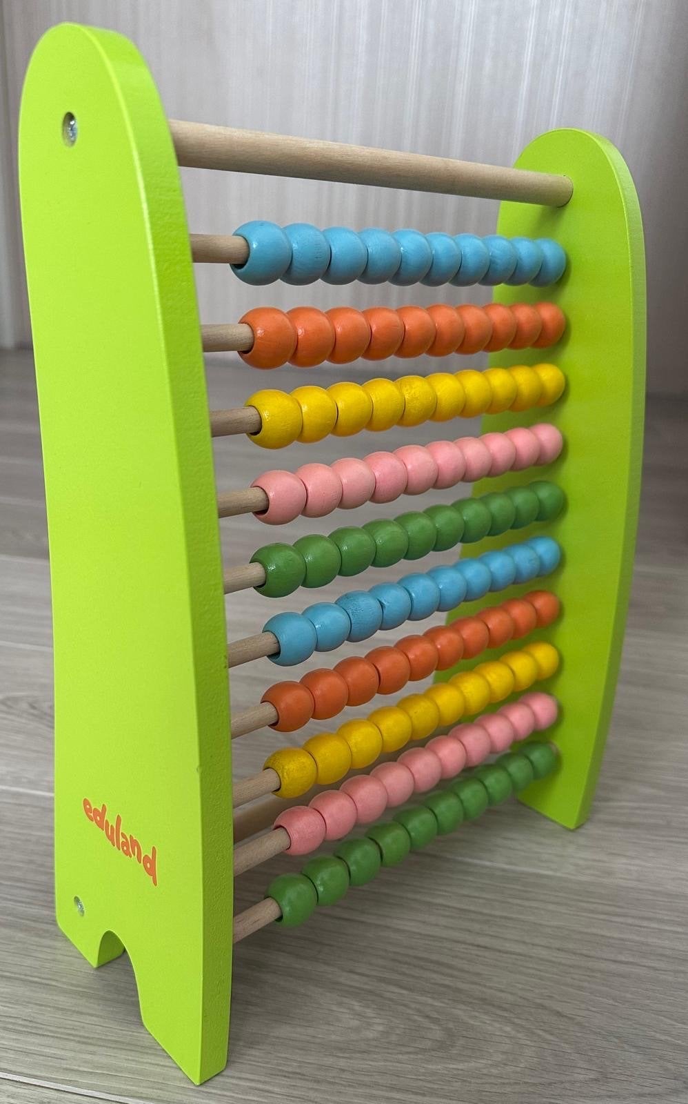 Houten Telraam en Kralenframe - Educatief Speelgoed, Ophalen, Zo goed als nieuw, Rekenen
